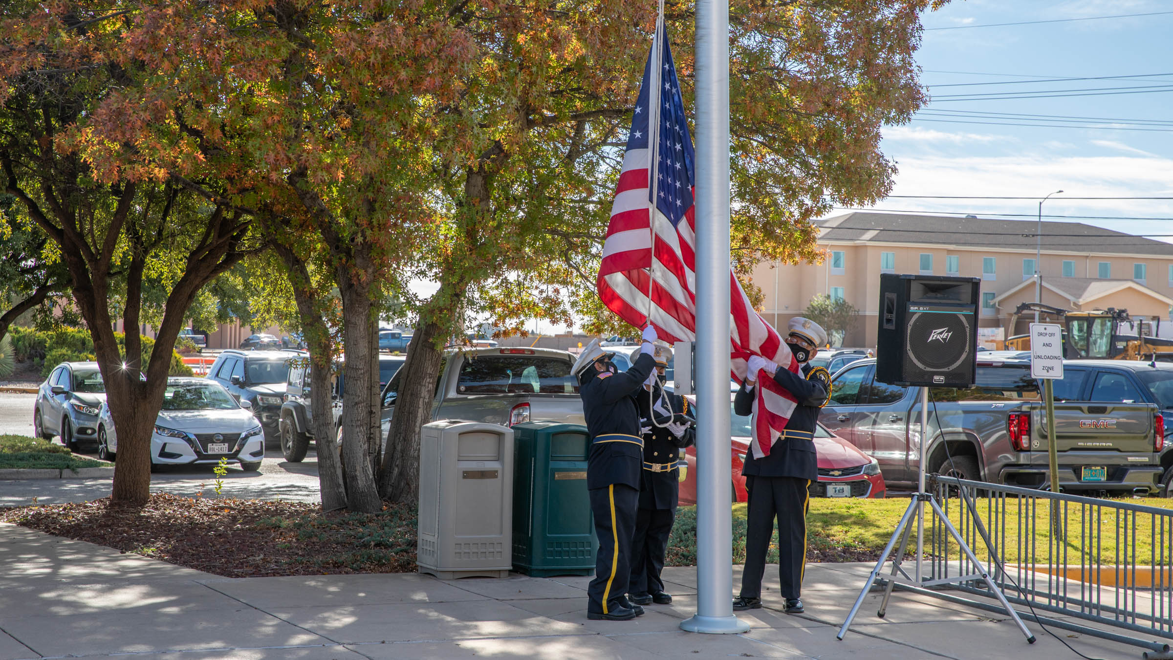 Carlsbad Veterans Honor Guard raising the flag